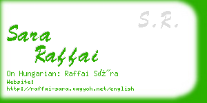 sara raffai business card